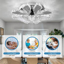 GobekUsa Crystal LED Ceiling Fan: Remote Control Chandelier for Bedroom & Living Room