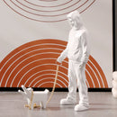 GobekUsa Dog Sculpture Banksy Statue Modern Pop Art Decor Living Room Office Shelf