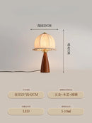 GobekUsa Gold Lustre Wood Table Lamp LED - Luxe Retro Medieval Design