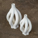 GobekUsa Geometric Ceramic Spiral Vase Set for Home Decor and Floral Arrangement