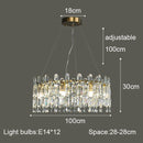 GobekUsa Crystal Ceiling Chandelier: Postmodern Luxury Indoor Lighting for Living Room, Dining Room & Bedroom