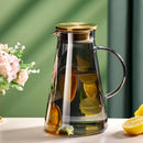 GobekUsa Glass Tea Jug & Water Kettle Set - Heat Resistant Teaware Tray & Accessories