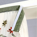 GobekUsa Lace Embroider Anti-Mosquito Net Door Curtains - Pleated Design for Light and Air Flow