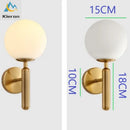GobekUsa Glass Ball LED Wall Lamps Bedroom Living Room Bedside Lights