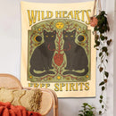 GobekUsa Cat Hearts Tapestry Wall Hanging for Boho Home Decor