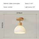 GobekUsa Coco Wood Glass LED Ceiling Chandelier for Aisle Corridor Balcony - Nordic Design