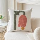 GobekUsa Geometric Embroidery Beige Floor Pillow Cover for Living Room Sofa