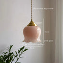 GobekUsa Glass Copper Led Pendant Light: Nordic Modern Loft Decor for Bedroom, Kitchen, Bar