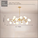 GobekUsa Gold Black LED Ceiling Chandelier for Living Room Bedroom Lighting Fixtures