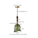 GobekUsa Green Glass LED Pendant Lights - Nordic Minimalist Style for Bedroom, Living Room