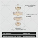 GobekUsa Crystal Living Room Chandelier: Modern Luxury High-Rise Villa Personality Creative Hotel Décor