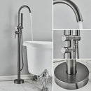 GobekUsa Brushed Gold Freestanding Bathtub Shower Mixer with Handshower