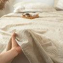 GobekUsa Cotton & Linen Bed Sheet Set: Luxury, Skin-Friendly, All Seasons, Queen & King Sizes