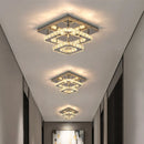 GobekUsa Crystal LED Flush Mount Ceiling Light for Kitchen Hallway - Modern Chandelier Fixture