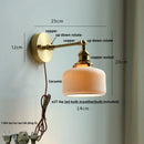 GobekUsa LED Glass Wall Light Fixture Up Down Rotate Modern Living Room Bar