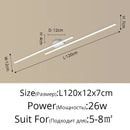 GobekUsa LED Strip Chandelier Modern Creative Ceiling Lamp for Aisle Corridor Balcony Lighting