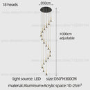 GobekUsa Contemporary Horn Chandelier: Restaurant & Living Room Ceiling Pendant Lighting