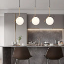 GobekUsa Glass Ball Pendant Light Fixture Iron Luminaire Chandelier
