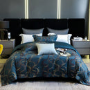 GobekUsa 1200TC Egyptian Cotton Satin Jacquard Patchwork Bedding Set with Silky Finish