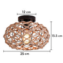 GobekUsa Hemp Rope Ceiling Chandelier for Bedroom Living Room Kitchen LED