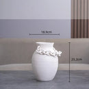 GobekUsa Geometric Chain Porcelain Vase - Stylish Room Decor & Flower Vase