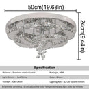 GobekUsa Crystal Chandelier: Modern Dimmable LED Pendant Light for Living & Dining Rooms