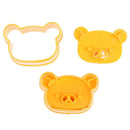 GobekUsa Cute Bear Sandwich Mold & Cookie Cutter Baking Set