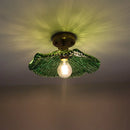 GobekUsa Green Glass LED Pendant Light - Nordic Modern Copper Luminaire Suspendu