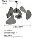 GobekUsa Black Rattan Ceiling Chandelier for Indoor Lighting Decor