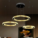 GobekUsa Crystal LED Ring Chandelier for Luxe Living Spaces