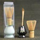 GobekUsa Japanese Bamboo Tea Ceremony Set Matcha Whisk Brush Grinder Tools