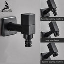 GobekUsa Black Wall Mount Washing Machine Tap - Garden Outdoor Bathroom Water Faucet