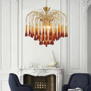 GobekUsa Crystal Water Drop Ceiling Chandelier for Home Decor and Lighting