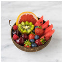 GobekUsa Coconut Bowl Set with Wooden Spoon: Natural Handmade Tableware for Desserts, Fruits, Salads