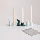 GobekUsa Bunny Rabbit Ceramic Candle Holder for Home Decor