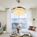 GobekUsa 42" Invisible LED Ceiling Fan with Retractable Blades & Remote Control