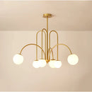 GobekUsa Glass Ball Pendant Chandelier with LED for Dining Living Bar Kitchen Island