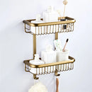 GobekUsa Bronze Bathroom Accessories Set: Towel Rack, Toilet Brush Holder, Soap Dish, Towel Shelf