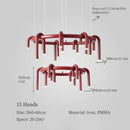 Modern 6-Light Metal Pendant Chandelier