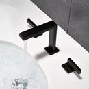 GobekUsa Brushed Gold Basin Faucet: Antique 3-Hole Waterfall Bathroom Faucet, Hot and Cold Water