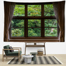 GobekUsa Jungle Scenery Wall Tapestry: Natural Boho Minimalist Art for Home Decoration