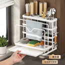 GobekUsa Kitchen Storage Shelf: Multi-Functional Knife Holder & Sink Rack