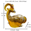 GobekUsa Handmade Crystal Sika Deer Figurine Blown Glass Animal Craft Home Decor