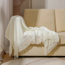 GobekUsa Knitted Nordic Sofa Blanket - Soft Wool Blend Bed End Towel for Hotel Bedroom Decor