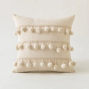 GobekUsa Ivory Pompom Tassel Pillow Cover 45x45cm/30x50cm Home Decor Sofa Seasonable