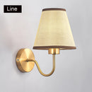 GobekUsa Gold Fabric Wall Lamp: Modern Nordic Bedroom Light Fixture for Hotel Aisle & TV Background.