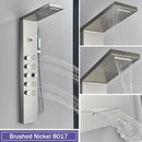 GobekUsa Black Massage Jet Rainfall Shower Panel with Temperature Display 5 Modes