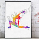 GobekUsa Dance King Yoga Print Women Dance Asana Pose Zen Pilates Art Deco Gift