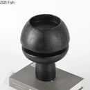 GobekUsa Black Spherical Resin Sculpture Desk Decoration Abstract Art Aesthetic Ornament