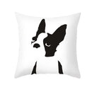 GobekUsa Black Geometry Letters Print Cushion Cover for Home Decor & Office